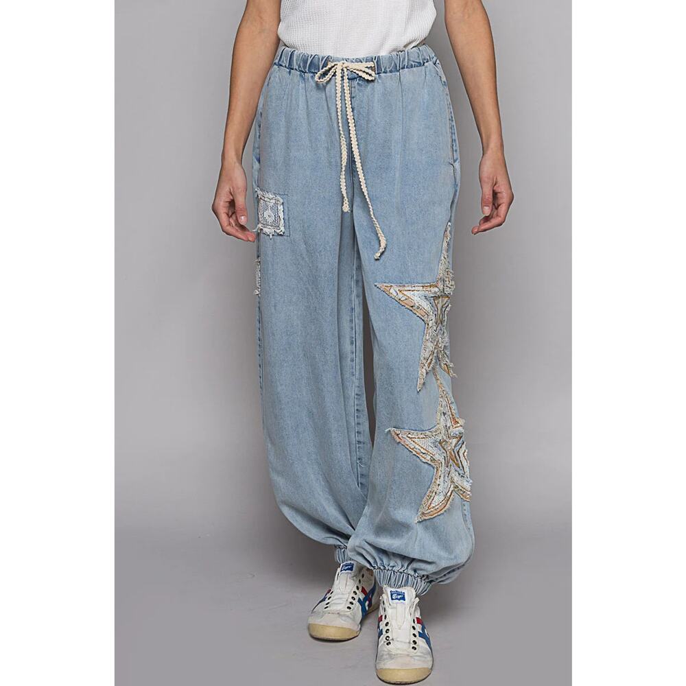 "FloJo" Star Joggers in Denim